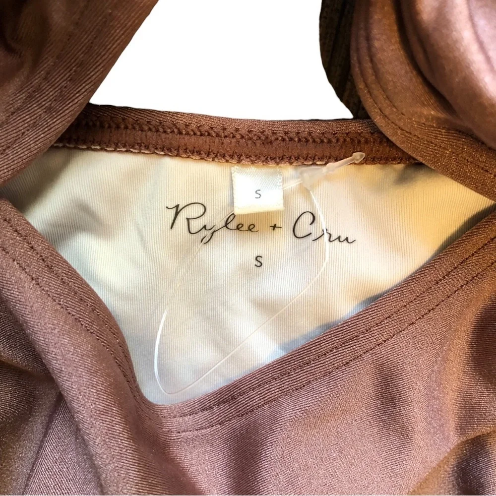 Rylee + Cru Key Hole One Piece Mulberry Shimmer
